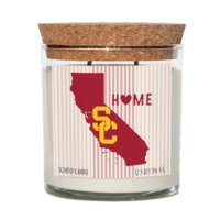 USC Trojans SC Interlock Home California State Stripe Candle with Cork Top